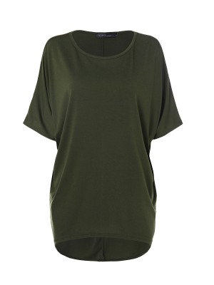 Women Half Sleeve Loose Baggy Tops Pullover Casual Blouse