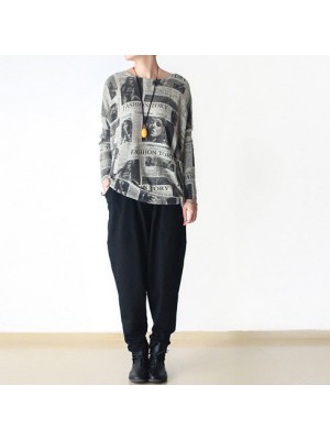 black winter pants thick cotton pants loose harem trousers jogging